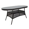 Τραπέζι Cellin pakoworld μέταλλο-pe rattan καφέ 160x80x77εκ 140-000037