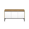 Έπιπλο Τηλεόρασης Palmor Χρυσό Δρυς-Λευκό 113.5x40x60cm TO-PALMORTV3D115