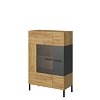 Βιτρίνα Santes Χρυσό Δρυς-Γραφίτης 90x42x134.50cm TO-SANTES1W1D