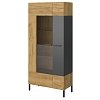 Βιτρίνα Santes Χρυσό Δρυς-Γραφίτης 90x42x197.5cm TO-SANTES1W1DHIGH