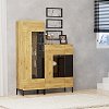 Βιτρίνα Santes Χρυσό Δρυς 64.2x42x197.5cm TO-SANTES1WHIGH