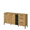 Μπουφές Santes Χρυσό Δρυς-Γραφίτης 180x42x92.5cm TO-SANTES2D3S