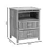 Κομοδίνο Ofra pakoworld bamboo φυσικό 56x46x69εκ 141-000021