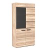 Βιτρίνα Solo Δίφυλλη 90x41x197cm με τζάμι Sonoma με Wenge TO-SOLO1W1D