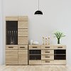Βιτρίνα Solo Δίφυλλη 90x41x197cm με τζάμι Sonoma με Wenge TO-SOLO1W1D