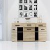 Μπουφές Solo 150x41x82cm Sonoma με Wenge και MDF Καμπυλωτό τελείωμα στις πόρτες TO-SOLO3D3S
