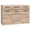 Μπουφές Solo 150x41x82cm Sonoma με Wenge και MDF Καμπυλωτό τελείωμα στις πόρτες TO-SOLO3D3S