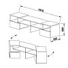 Έπιπλο τηλεόρασης ORNE Καφέ με Λευκό 141x32x39cm IR-ORNETV