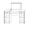 Τουαλέτα Scarlet Σονόμα-Βέγκε 122x46x76-117.5εκ SO-SCARLETOY