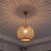 Φωτιστικό οροφής μονόφωτο Leshia pakoworld Ε27 καφέ Φ38x38εκ 147-000053