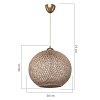Φωτιστικό οροφής μονόφωτο Leshia pakoworld Ε27 καφέ Φ38x38εκ 147-000053