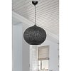 Φωτιστικό οροφής μονόφωτο Leshia pakoworld Ε27 μαύρο Φ38x38εκ 147-000055