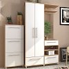 Παπουτσοθήκη Niag 5803D 58x26.5x132εκ Σονόμα-Λευκή SO-NI5803DWH