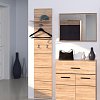 Κρεμάστρα Solo 40x30x194cm Sonoma με λεπτομέρειες Wenge και MDF Καμπυλωτό τελείωμα TO-SOLOHANG