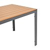 Τραπέζι Nares pakoworld αλουμίνιο ανθρακί-plywood φυσικό 140x80x72.5εκ 152-000029