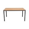 Τραπέζι Nares pakoworld αλουμίνιο ανθρακί-plywood φυσικό 140x80x72.5εκ 152-000029