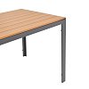 Τραπέζι Nares pakoworld αλουμίνιο ανθρακί-plywood φυσικό 140x80x72.5εκ 152-000029