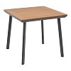 Τραπέζι Synergy pakoworld αλουμίνιο ανθρακί-plywood φυσικό 80x80x74εκ 152-000032