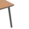 Τραπέζι Synergy pakoworld αλουμίνιο ανθρακί-plywood φυσικό 80x80x74εκ 152-000032