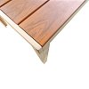 Τραπέζι Nares pakoworld σαμπανί αλουμίνιο plywood σε φυσική απόχρωση 140x80x72.5εκ 152-000106