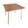 Τραπέζι Synergy pakoworld αλουμίνιο cappuccino-plywood σε φυσική απόχρωση 80x80x74εκ 152-000108