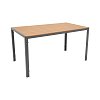 Τραπέζι Nares pakoworld αλουμίνιο ανθρακί-plywood φυσικό 140x80x72.5εκ 152-000029