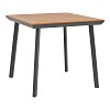 Τραπέζι Synergy pakoworld αλουμίνιο ανθρακί-plywood φυσικό 80x80x74εκ 152-000032