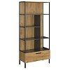 Βιβλιοθήκη Santes Χρυσό Δρυς-Γραφίτης 90x42x197.5cm TO-SANTES1S