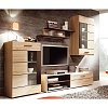 Σύνθεση Τηλεόρασης Solo 293x41x184cm Sonoma με Wenge MDF Καμπυλωτό τελείωμα TO-SOLO