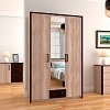 Ντουλάπα Τρίφυλλη Scarlet3D Sonoma-Wenge 136x58x212εκ SO-SCARLET3D