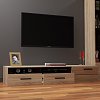 Επιπλο TV Solo 180x52x34 αριστερό Sonoma-Wenge MDF Καμπυλωτό τελείωμα στις πόρτες TO-SOLOTV2S1DL