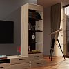 Βιβλιοθήκη Solo 2S 60x41x197 Sonoma με Wenge και MDF Καμπυλωτό τελείωμα TO-SOLO2S