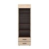 Βιβλιοθήκη Solo 2S 60x41x197 Sonoma με Wenge και MDF Καμπυλωτό τελείωμα TO-SOLO2S