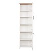 Βιτρίνα VERNE Μονόφυλλη 59.7x37.2x191.6cm Λευκό-Φυσικός Δρυς TO-VERNEWIT1W1D