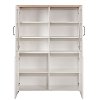 Bιτρίνα VERNE Δίφυλλη  114.8x37.2x153cm Λευκό-Φυσικός Δρυς TO-VERNEWIT2W2D