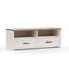 ΕΠΙΠΛΟ TV VERNE 137.9x45x52.1cm Λευκό-Φυσικός Δρυς TO-VERNERTV2S