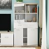 Βιτρίνα Δίφυλλη Top Mix 80x33x145cm Λευκή-Σονόμα TO-TOP2D1W1S80W