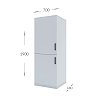 Ντουλάπα Πλυντηρίου Laundry Λευκό 70x68x190cm GR-LAUNDRY-1