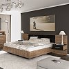 Κρεβάτι Romilly pakoworld μαύρο gloss-καρυδί 160x200εκ 173-000012