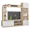 Σύνθετο σαλονιού June pakoworld sonoma-λευκό 204x35x177εκ 173-000043
