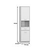 Στήλη Letto pakoworld σε oak - λευκό ματ απόχρωση 50,2x34,3x195εκ 173-000050