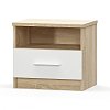 Κομοδίνο Geneva pakoworld φυσικό-λευκό 50x37x45.5εκ 2τμχ 173-000015