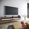 Έπιπλο τηλεόρασης επιτοίχιο Handra pakoworld λευκό-oak 180x31,5x29,5εκ 176-000002