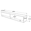 Έπιπλο τηλεόρασης επιτοίχιο Handra pakoworld λευκό-oak 180x31,5x29,5εκ 176-000002