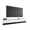Έπιπλο τηλεόρασης επιτοίχιο Handra pakoworld λευκό-oak 180x31,5x29,5εκ 176-000002