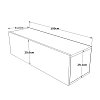 Έπιπλο τηλεόρασης επιτοίχιο Serit pakoworld λευκό-oak 100x31,5x29,5εκ 176-000006