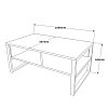 Τραπέζι σαλονιού Honora pakoworld oak-μαύρο 100x60x44,5εκ 176-000009
