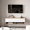 Έπιπλο τηλεόρασης επιτοίχιο Roscoe pakoworld λευκό-oak 100x31.5x29.5εκ 176-000031