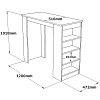Τραπέζι μπαρ Riff pakoworld λευκό-oak 120x51.5x101.5εκ 176-000052