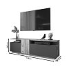Έπιπλο τηλεόρασης Elana pakoworld sonoma-ανθρακί 150x29.5x46.3εκ 176-000054